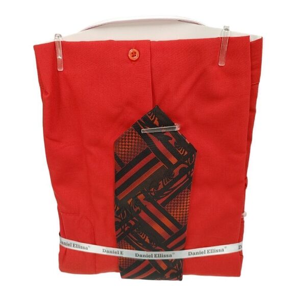 MEN'S DANIEL ELLISSA SOLID BODY, WHITE COLLAR FRENCH CUFF DRESS SHIRT. DS3825P2 - Picture 3 of 4